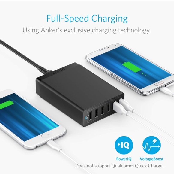 Anker Charger, 60W 6 Port Charging Station, PowerPort 6 Multi USB Charger - Picture 2 of 8